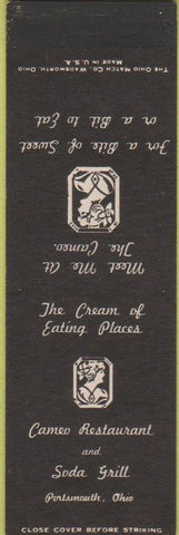 Matchbook Cover - Cameo Plainview OH girlie SAMPLE Midget