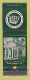 Matchbook Cover - Little White House Warm Springs GA Franklin Roosevelt