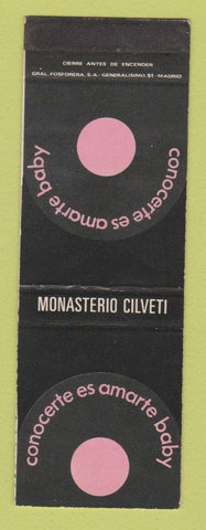 Matchbook Cover - Conocerte es Amarte Baby Monasterio Cilveti Spain SAMPLE