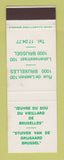 Matchbook Cover - Stuiver Van De Grijsaard Brussels Belgium SAMPLE