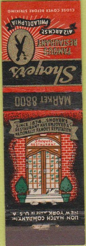 Matchbook Cover - Shoyer's Restaurant Philadelpha PA Midget