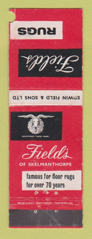 Matchbook Cover - Field's Rug Edwin Field UK England WORN
