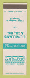 Matchbook Cover - JL Williams Investment Builders Chicago IL SAMPLE