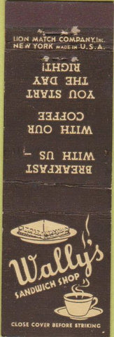 Matchbook Cover - Wally's Sandwich Shops New York City Midget