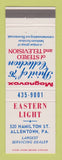 Matchbook Cover - Eastern Light Allentown PA Magnavox Stereo TV