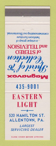 Matchbook Cover - Eastern Light Allentown PA Magnavox Stereo TV