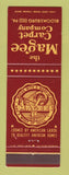 Matchbook Cover - Magee Carpet Company Bloomsburg PA
