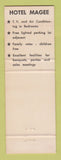Matchbook Cover - Magee Carpet Company Bloomsburg PA