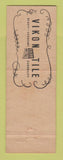 Matchbook Cover - Vikon Tile Corporation Washington NJ