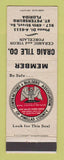 Matchbook Cover - Craig Tile St Petersburg FL