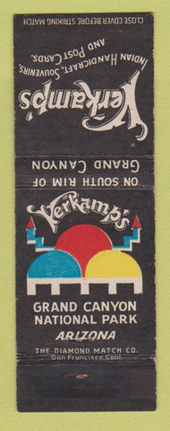 Matchbook Cover - Verkamp's Grand Canyon National Park AZ Gift Shop WEAR