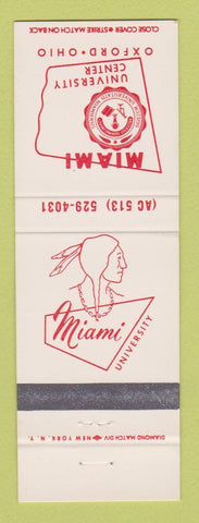 Matchbook Cover - Miami University Center Oxford OH