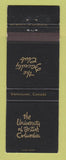 Matchbook Cover - The University of British Columbia Vancouver BC WEAR