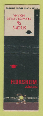 Matchbook Cover - Florsheim Shoes Steck's Crawfordsville IN WEAR