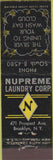 Matchbook Cover - Nupreme Laundry Brooklyn NY Midget