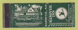 Matchbook Cover - Hanover Inn NH WORN BACK