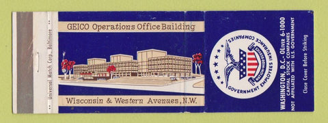 Matchbook Cover - GEICO Insurance Washington DC