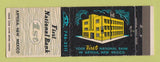 Matchbook Cover - First National Bank Artesia NM