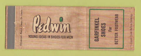 Matchbook Cover - Pedwin Men's Shoes Garfinkel WEAR