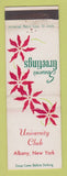 Matchbook Cover - University Club Albany NY Christmas WEAR