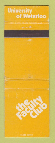 Matchbook Cover - University of Waterloo ON Faculty Clu bWEAR