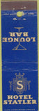 Matchbook Cover - Hotel Statler Boston Buffalo Detroit ST Louis Midget
