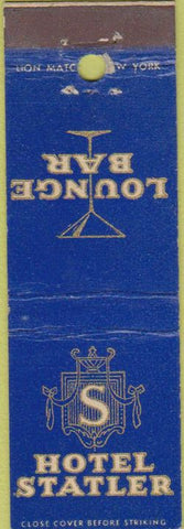 Matchbook Cover - Hotel Statler Boston Buffalo Detroit ST Louis Midget