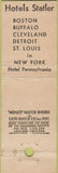Matchbook Cover - Hotel Statler Boston Buffalo Detroit ST Louis Midget