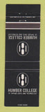 Matchbook Cover - Humber College of Applied Arts Technology