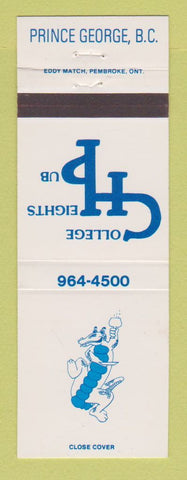 Matchbook Cover - College Heights Pub Prince George BC
