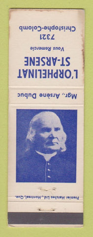 Matchbook Cover - L'Orphelinat St Arsene Christopher Columbus QC WEAR