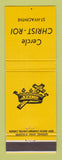 Matchbook Cover - Cercle Christ Roi St Hyacinthe QC YELLOW