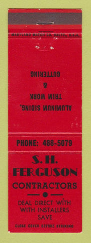 Matchbook Cover - SH Ferguson Contractors Siding