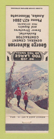 Matchbook Cover - George Halverson Cement Contractor Anoka MN