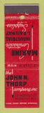 Matchbook Cover - John Thormp Industrial Railway Supply Brooklyn NY
