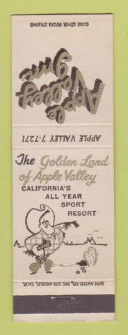 Matchbook Cover - Apple Valley Inn CA