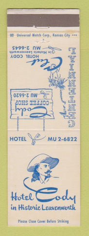 Matchbook Cover - Hotel Cody Leavenworth KS