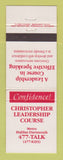 Matchbook Cover - Christopher Leadership Course Halifax Dartmouth NS