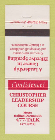 Matchbook Cover - Christopher Leadership Course Halifax Dartmouth NS