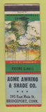 Matchbook Cover - Acme Awning Shade Bridgeport CT