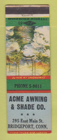 Matchbook Cover - Acme Awning Shade Bridgeport CT