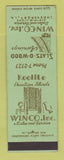 Matchbook Cover - Winco Venetian Blinds Awnings Shreveport LA