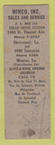 Matchbook Cover - Winco Venetian Blinds Awnings Shreveport LA