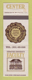 Matchbook Cover - Syracuse University Faculty Center NY WEAR