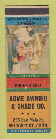 Matchbook Cover - Acme Awning Shade Bridgeport CT