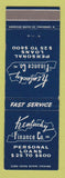 Matchbook Cover - Kentucky Finance Company Harlan KY WEAR