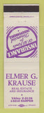 Matchbook Cover - Elmer Krause Insurance Real Estate