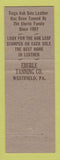Matchbook Cover - Tioga Oak Shoe Sole Leather Doc's Danville PA