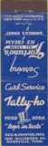 Matchbook Cover - Tally HO Nashville TN Fortune Ice Cream Midget