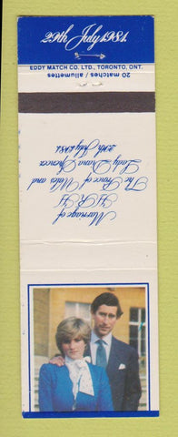 Matchbook Cover - Royal Wedding Princess Diana Prince Charles 1984
